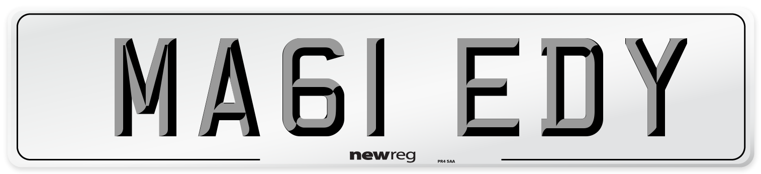MA61 EDY Number Plate from New Reg